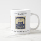 フリーパレスティナムグ | 歴史的なパレスチナ切手 ジャンボコーヒーマグカップ (右)