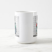フリーパレスティナ白 コーヒーマグカップ (中央)