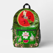 フリーパレスティンインスピレーションスイカジャスミンホープ プリントバックパック (正面)