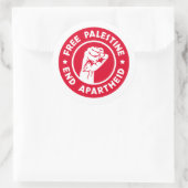 フリーパレスティンエンドアパルトヘイト ラウンドシール (バッグ)