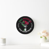 フリーパレスティンエンドアパルトヘイトIII ラウンド壁時計 (ホーム)