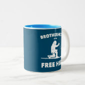 フリーヒールテレマークスキーの兄弟愛 ツートーンマグカップ (正面右)
