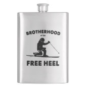 フリーヒールテレマークスキーの兄弟愛 フラスク (正面)