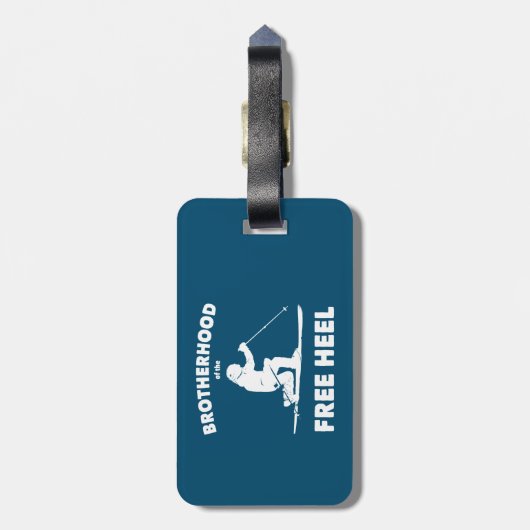 フリーヒールテレマークスキーの兄弟愛 ラゲッジタグ (裏面縦)