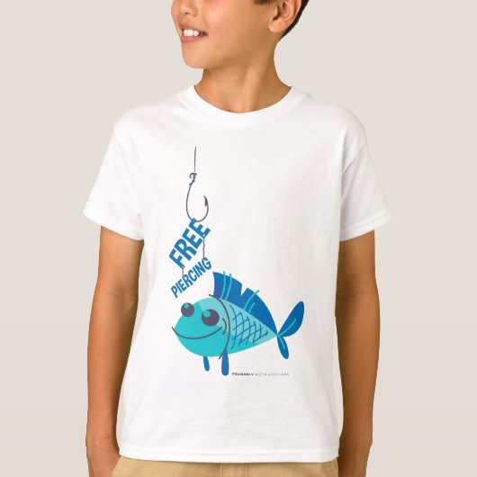 "フリーピアシング" – 危険なフック Tシャツ (正面)