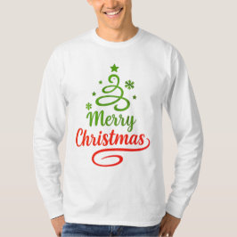 フリーフィット メリークリスマス 長袖Tシャツ | フェスティブ Tシャツ