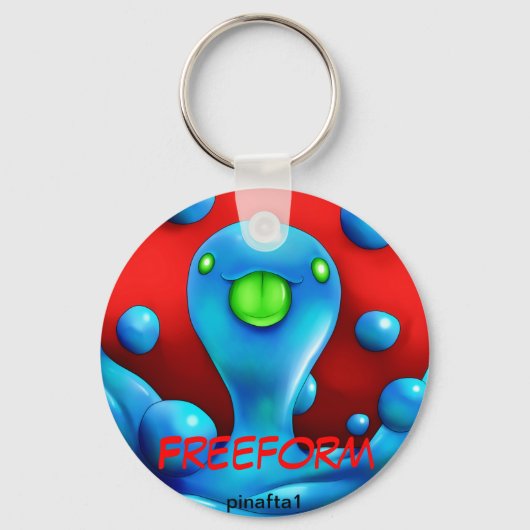 フリーフォームハッピーキーチェーン キーホルダー (正面)