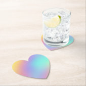 フリーフォームパステルグラディエントハート紙コースター ペーパーコースター (インサイチュ)