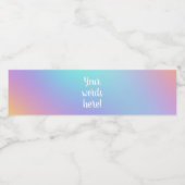 フリーフォームパステルグラディエント水ボトルラベル ペットボトルラベル (シングルラベル)