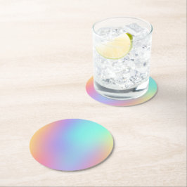 フリーフォームパステルグラディエント紙コースター ラウンドペーパーコースター
