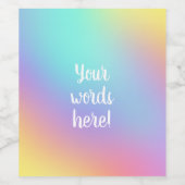 フリーフォームパステルレインボーグラデーションワインラベル ワインラベル (シングルラベル)