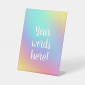 フリーフォームパステルレインボーグラデーション 台座サイン (正面)
