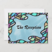 フリーフォームリードグラス(結婚後のレセプション) 招待状 (裏面)