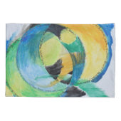 フリーフォーム抽象芸術の感覚 枕カバー (裏面-左)