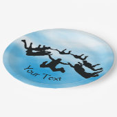 フリーフォールスカイダイビングデザイン紙プレート ペーパープレート (アングル)