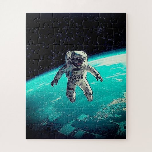 フリーフライング宇宙飛行士 ジグソーパズル (縦)