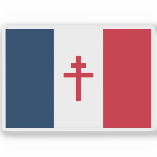 フリーフランス国旗（1940年～1944年） シール (正面)