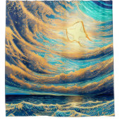 フリーフロー反射 シャワーカーテン (正面)