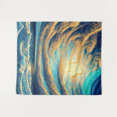 フリーフロー反射 タペストリー (正面(横))