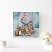 フリーブック スクエア壁時計 (ホーム)