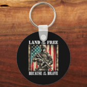 フリーブレイブ軍隊退役軍人デイMemorの土地 キーホルダー (正面)