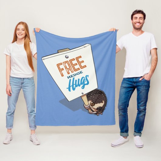 フリーヘッジハグヘッジホッグおもしろいピケの看板マンガ フリースブランケット (インサイチュ)