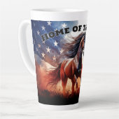 フリーホースの家 カフェラテマグ (左アングル)