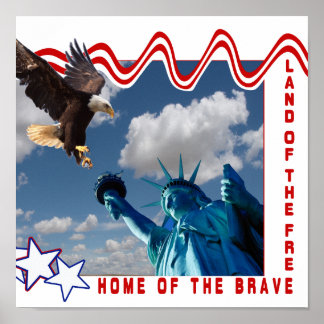 フリーポスターの自由の地の像 ポスター