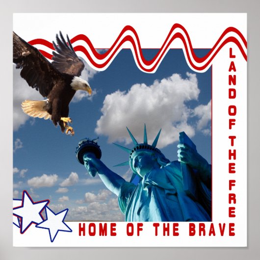 フリーポスターの自由の地の像 ポスター (正面)