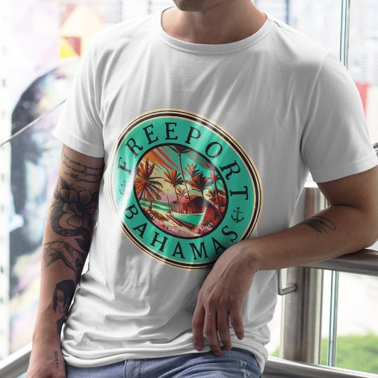 フリーポートバハマサンセットトラベル土産1950s tシャツ