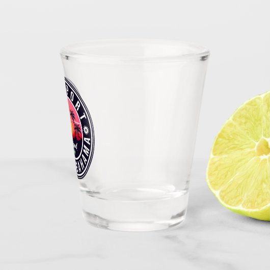 フリーポートバハマレトロサンセット土産60s ショットグラス (右)