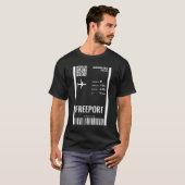 フリーポートバハマ搭乗券航空券旅行 Tシャツ (正面フル)