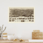 フリーポート, NYパノラママップ – 1909 ポスター (キッチン)