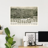 フリーポート， NYパノラママップ – 1925 ポスター (ホームオフィス)