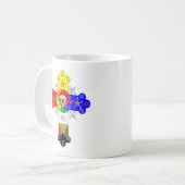 フリーマソニックローズクロス コーヒーマグカップ (正面左)