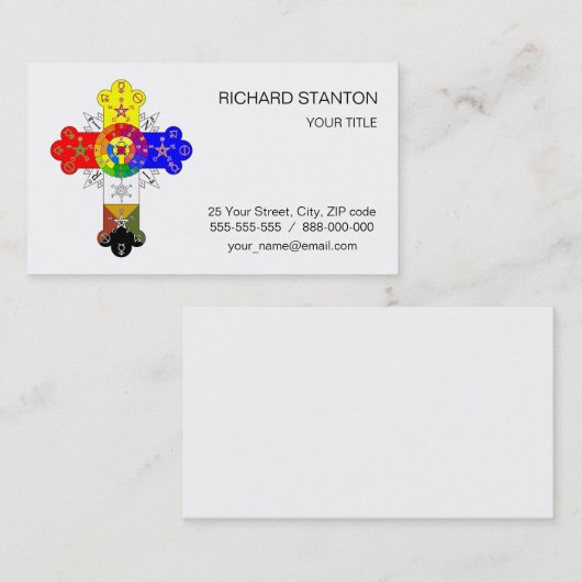 フリーマソニックローズクロス 名刺 (正面/裏面)