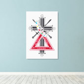 フリーマソニック十字 キャンバスプリント (インサイチュ (ウッドフロア))