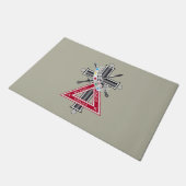 フリーマソニック十字 ドアマット (アングル)