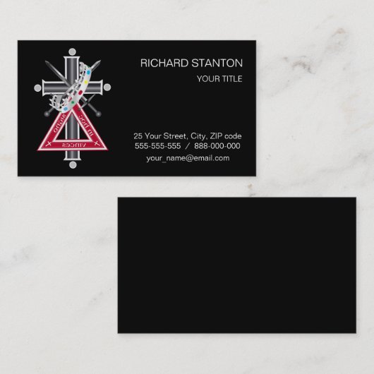 フリーマソニック十字 名刺 (正面/裏面)