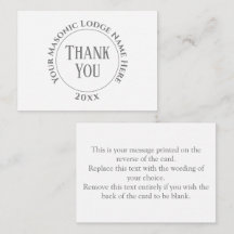 フリーマソンマソニックレディースナイトありがとうノートカー