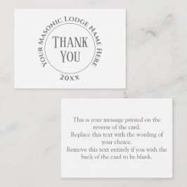 フリーマソンマソニックレディースナイトありがとうノートカー ノートカード