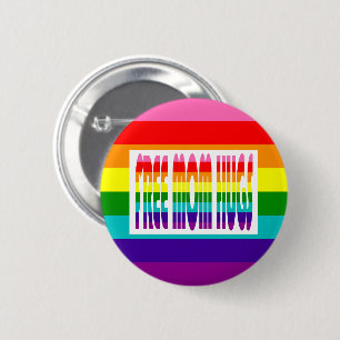 フリーマハグスブライトLGBTレインボータイポグラフィ 缶バッジ
