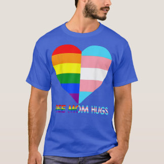フリーマハグLGBTトランスジェンダーレインボーフラグプライド Tシャツ