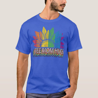 フリーママハグプライドレインボーヒマフラワーLGBTプライドM Tシャツ