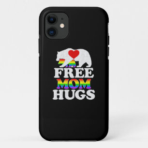 フリーマムハグツ女性lgbtプライドママベア iPhone 11 ケース
