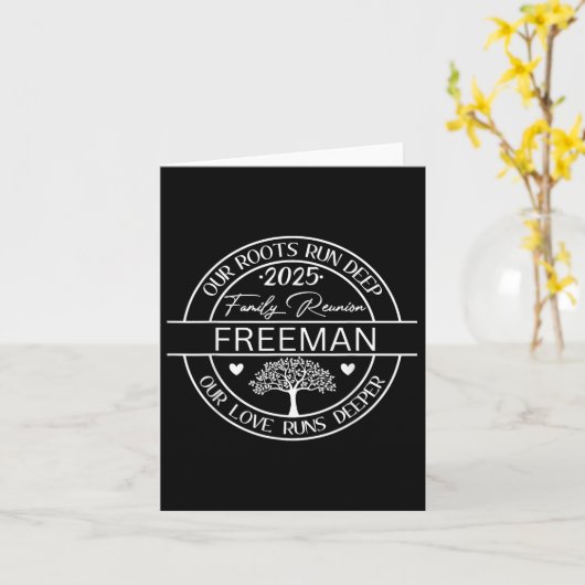 フリーマンファミリー懇親会ウールルーツ走深い カード (黄色い花)