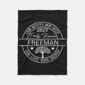 フリーマンファミリー懇親会ウールルーツ走深い フリースブランケット (正面)