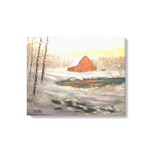 フリーマン湖の雪