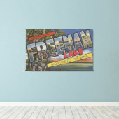 フリーマン湖 – ラージ・レター・シーン キャンバスプリント (インサイチュ (ウッドフロア))