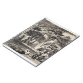 フリーマン(セピア色著刻まれるレバノンのヒマラヤスギ ノートブック (左側)